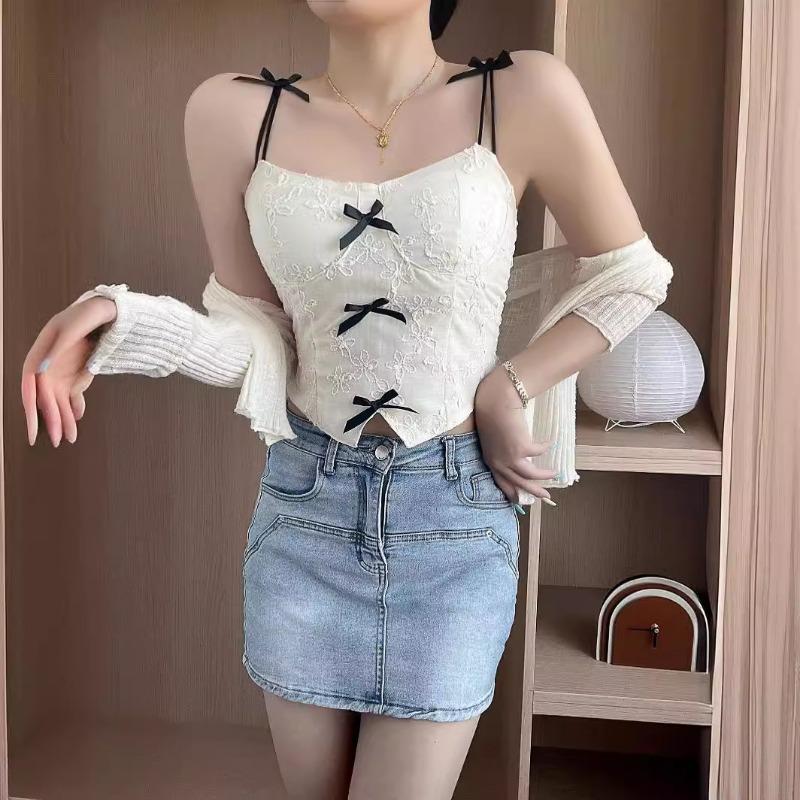 Маленький жилет из чистого жаккарда с бантом на шее для женщин на весну и лето с нагрудной подкладкой на нижней части красивого шикарного блейзера сзади