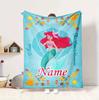 Custom Name Frozen Fantasy Flannel Blanket Throw Blanket Soft Warm Sofa Bed Decor Unique Gift