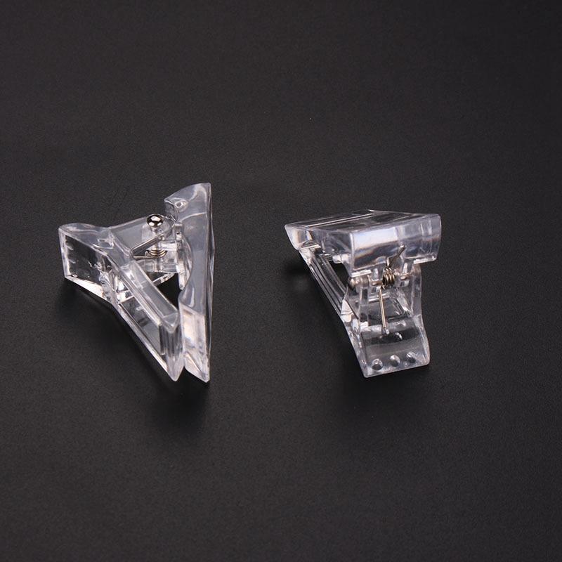 Прозрачный пластиковый зажим для типсов для быстрого наращивания и удлинения УФ-гелем - Инструмент для DIY маникюра