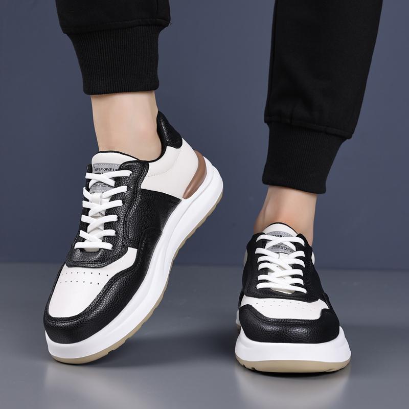 Мужская обувь для активного отдыха на плоской подошве, классические черные спортивные туфли со шнуровкой из натуральной кожи, обувь для скейтбординга, белые кроссовки для отдыха