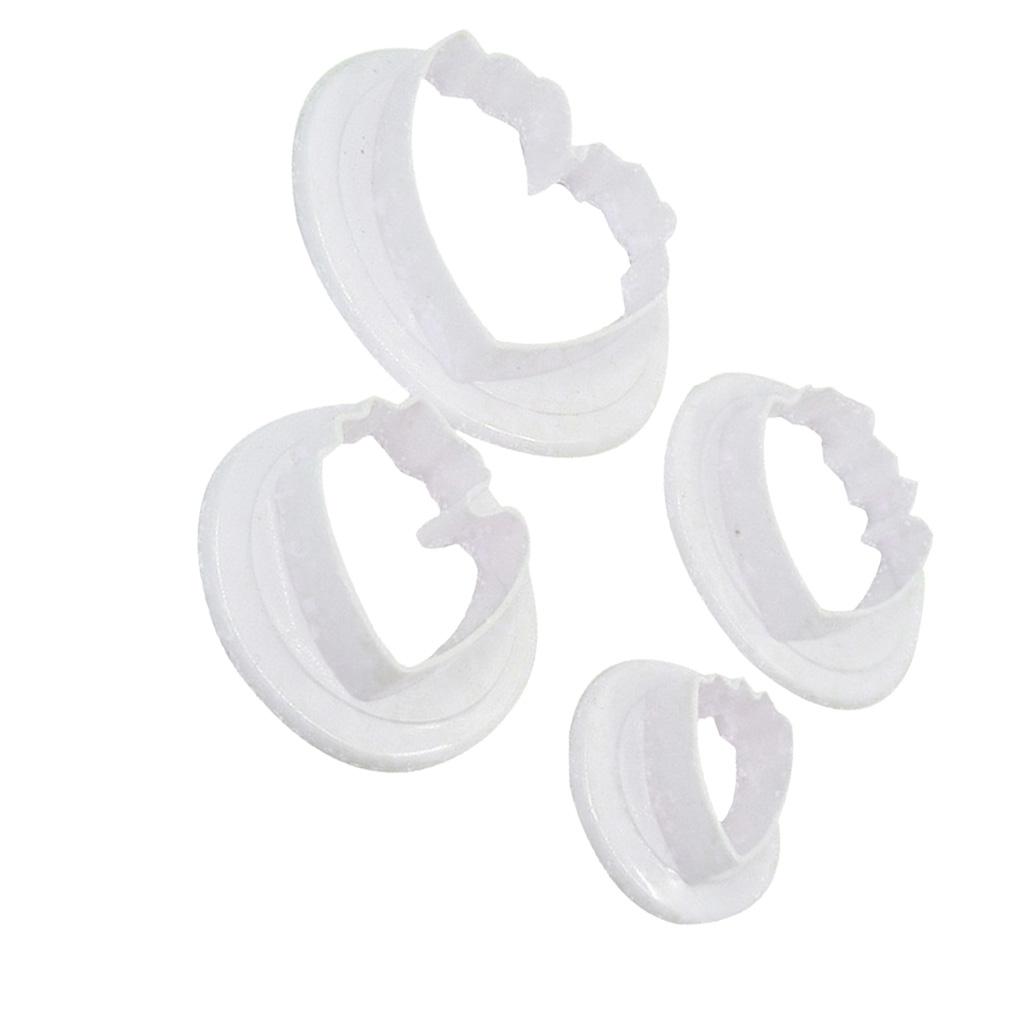 4pcs Flower Petals Pattern Slicing Molds Cookie Moulds Set Wear-resistant Cake Slicers Decorating Accessories Household Use