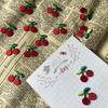 10 шт. Мини-патчи с вишней, вышитая наклейка, пришивные патчи для одежды, аппликация, DIY, одежда, аксессуары для серег