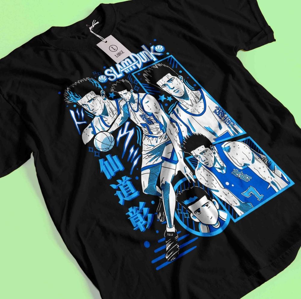Футболка Slam Dunk Команда Slam Dunk Баскетбольная Аниме Ханамичи Рубашка Рёта Акира Унисекс Футболка