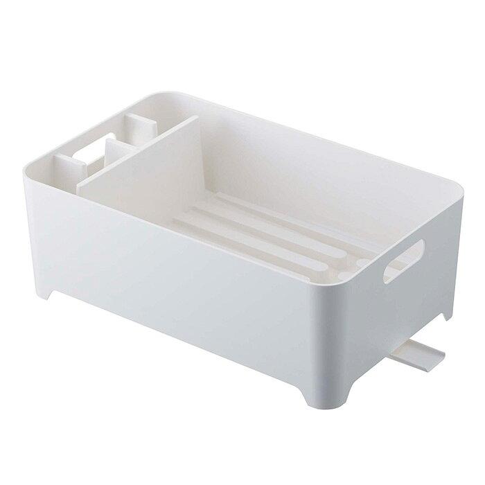 365-day shipping Yamazaki dish drainer basket Tower official rack tray sink top cutlery pocket kitchen storage white