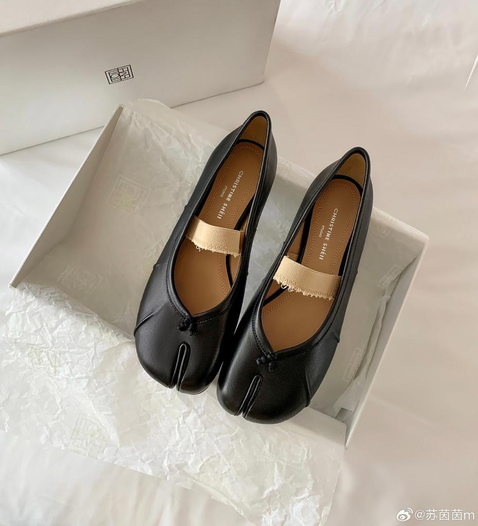 Найди второй волосок! Модная универсальная новая обувь Мэри Джейн с раздвоенным носком из овчины на плоской подошве, женские полушлепанцы на лето