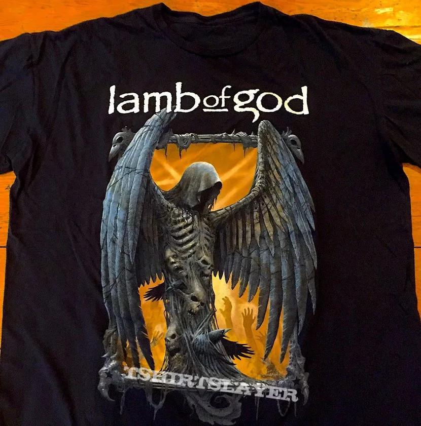 Хлопковая черная футболка унисекс Lamb Of God для мужчин и женщин