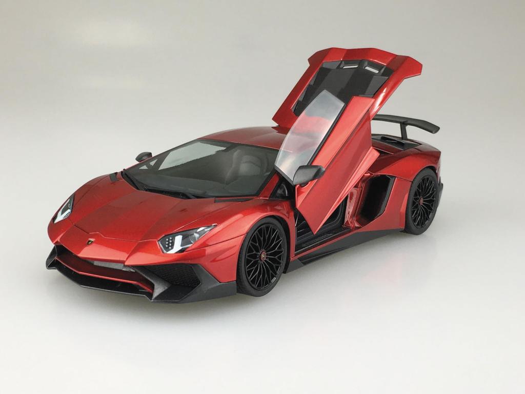 Aoshima Bunka Kyozai Суперкар 11 Lamborghini Aventador SV Пластиковая модель (АОСИМА) нет. 1/24 '15 Предварительно окрашенный