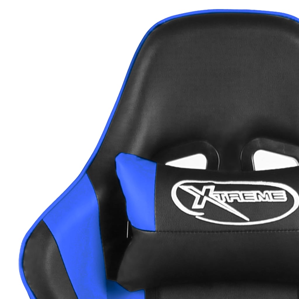 Gaming Chair Swivel Blue PVC