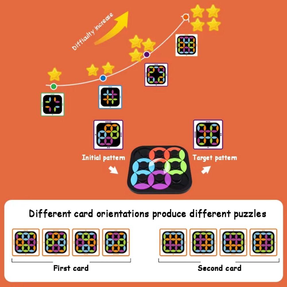 Brain Teasers Tangram Educational Toys Interactive Color Matching Board Game Boys Girls