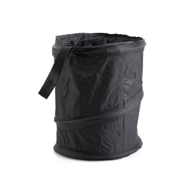 Car Bag-type Trash Can Chair-back Hanging Bag Foldable Trash Can Black 15*20CM