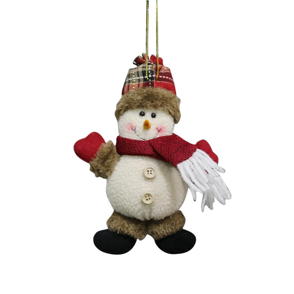 Home Office Portable Christmas Plush Doll Ornament Decorative Figure Wall Window Tree Reusable Hanging Decoration