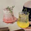 Aesthetic Glass Cup Iced Coffee Mug Drinking Glass Juice Water Bottle Bar Cocktail Glasses Cups Kitchen Drinkware Supplies