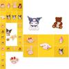 Очаровательная металлическая мультяшная брошь Sanrio с кроликом Мелоди и Куроми для школьных сумок