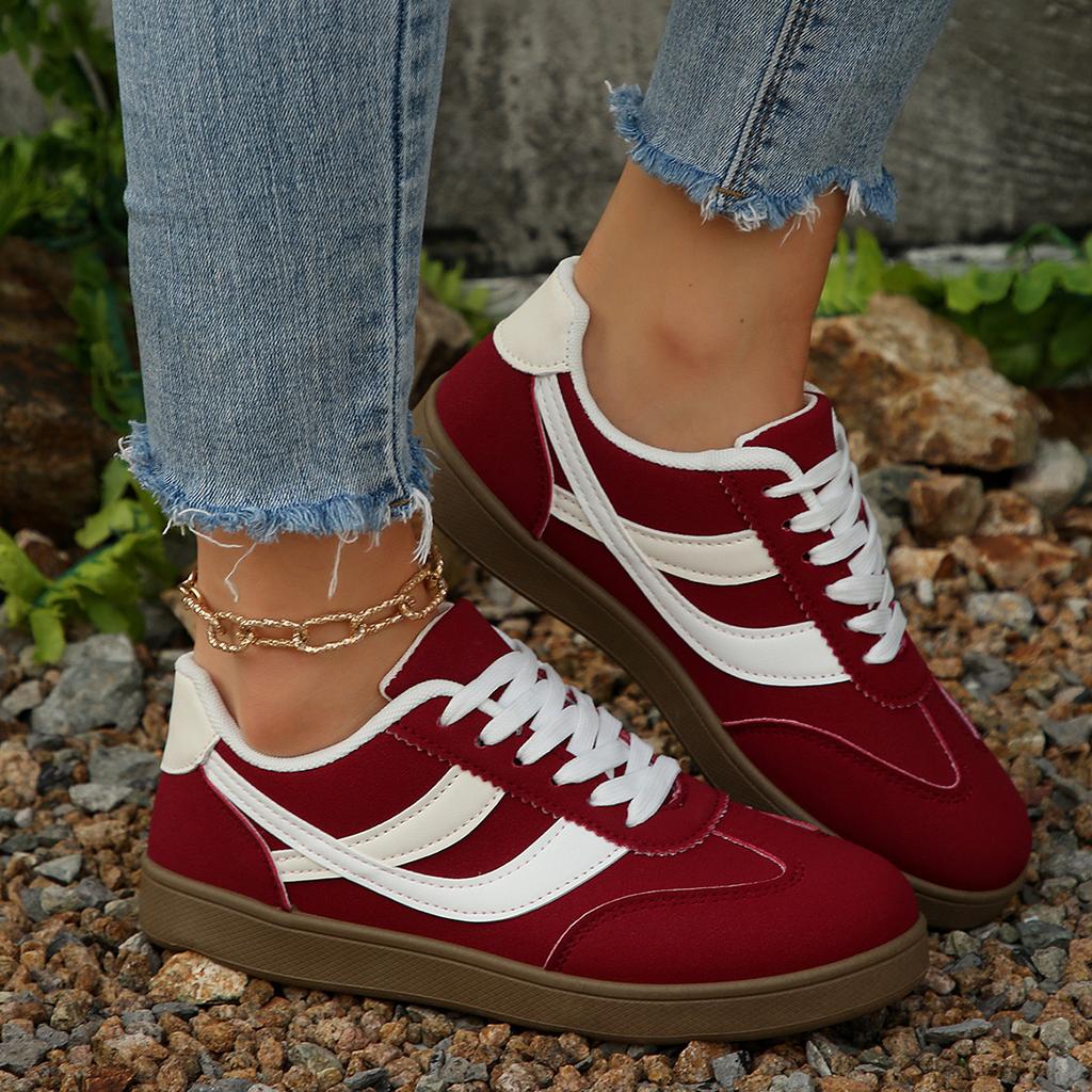 Женские Модные Повседневные Кроссовки Удобные Плоские Туфли на Шнуровке Теннисные Туфли Zapatillas De Muje 35-43