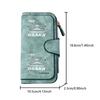 Unisex Japanese style ancient architecture pattern long zipper wallet large capacity card holder holder fashionable clutch bag multi functional coin