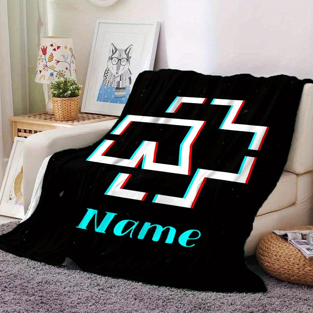 Rammstein Pattern Blanket Lightweight Blanket For Sofa Bed Travel Camping Living Room Office Sofa Chair And Bed Digital Printed Fleece Blanket With