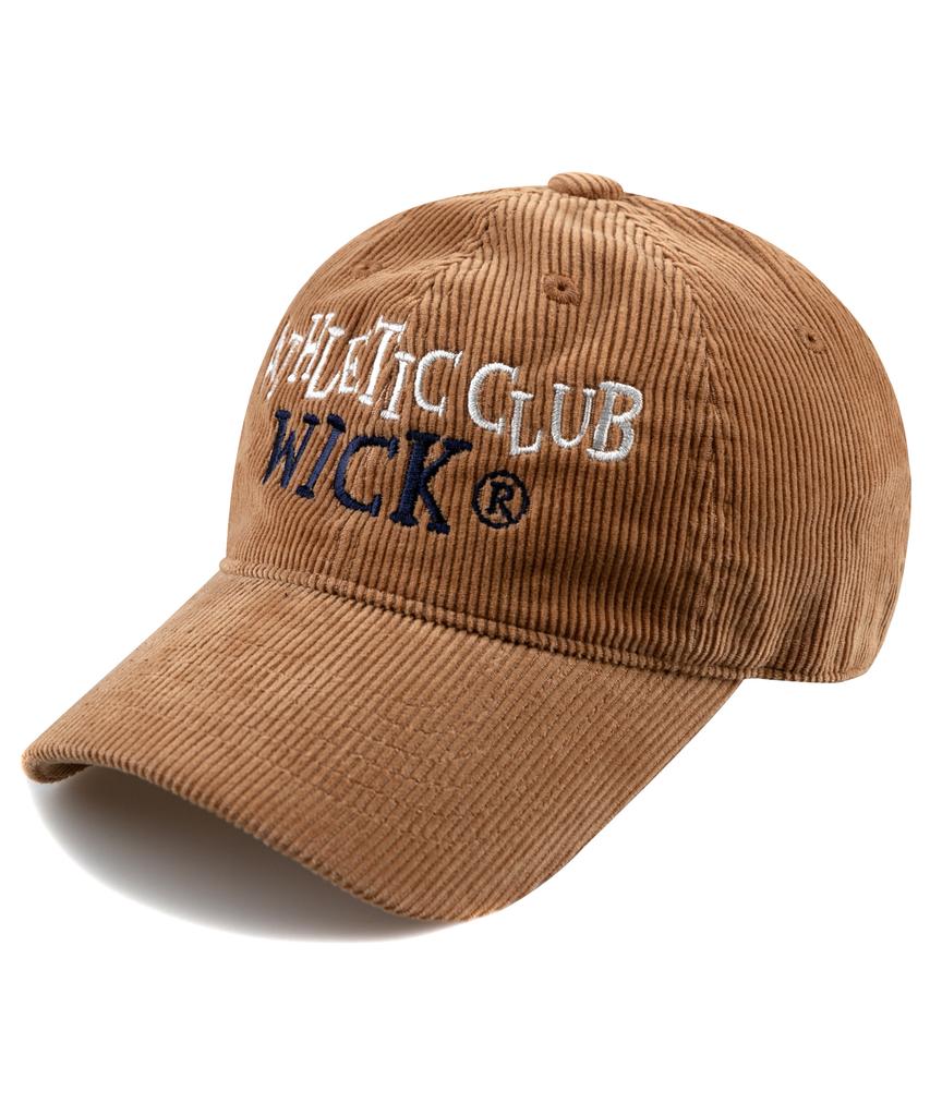 Кепка-бейсболка Wig Athletic Club из вельвета - Бежевая
