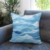 Light blue ocean ripple Cushion Cover Comfortable Reversible Pillow Cover Ideal for Car Sofa Bedroom  Beyond