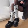 Autumn and Winter Knitted Leg Warmers Bowknot Thick Keep Warm New White Leg Warmers Woman