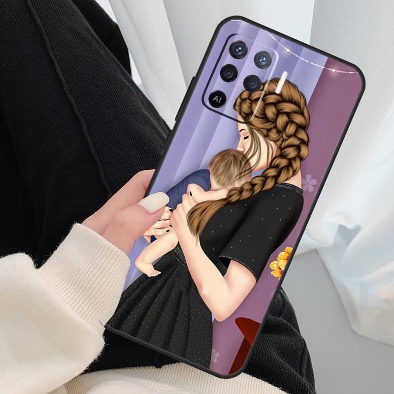 Чехол для телефона Baby Mom MUM MOTHER Girl Queen для Oppo A54 A74 A94 A18 A57 A17 A77 A38 A58 A78 A98 A80 A60 A40 A96 A76 A16 A15 A5 Pro