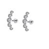 Stainless Steel Lip, Zircon Ear, and Ear Bone Studs - Trendy Piercing Jewelry