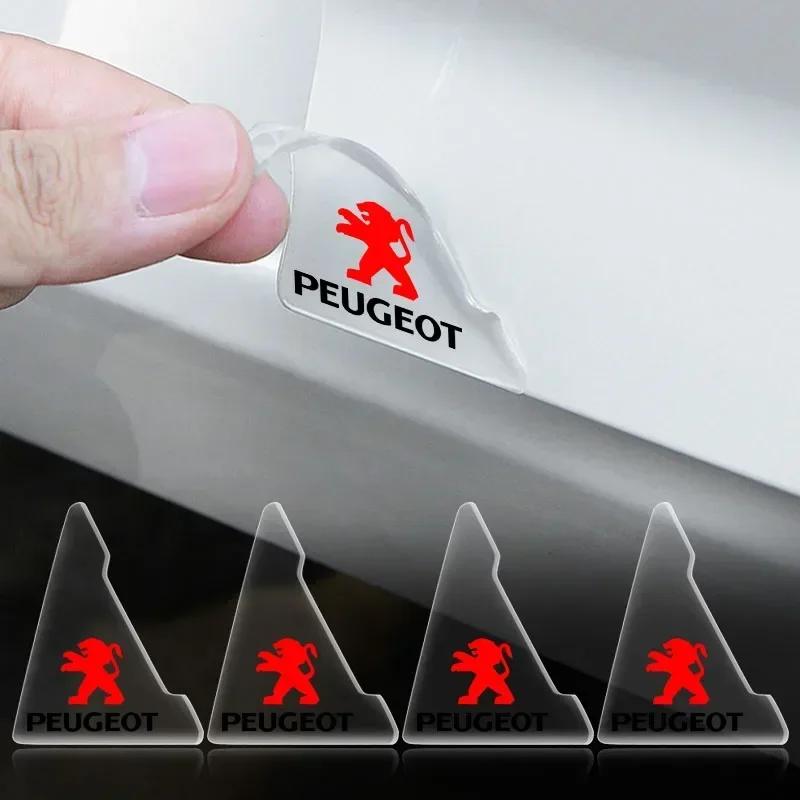 Прозрачная наклейка-защита от царапин на угол двери автомобиля для Peugeot 206 308 307 208 207 3008 2008 508 407 301 406 408