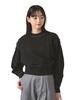 TEE Sweat Tuck Sleeve Crew Neck BLACK ONE SIZE [Raybeams] L/S Women's