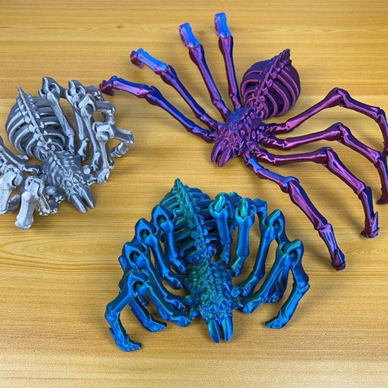 12СМ 3D-печатный паук, Игрушка-паук с подвижными и втягивающимися суставами, Креативная игрушка-паук, Украшение на Хэллоуин