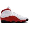 Jordan Air Jordan 13 Нескользящие Устойчивые к истиранию Средние Винтажные Баскетбольные Кроссовки Унисекс Белый Красный 414571-102