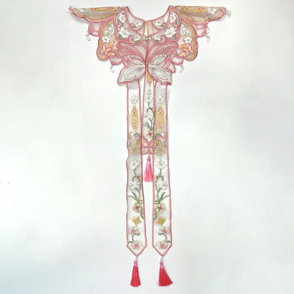 Ming Dynasty Embroidery Hanfu Cloud Shoulder Butterfly National Cape New Chinese Style Hanfu Skirt Cheongsam False Collar