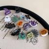 Halloween Mini Claw Clips: Quirky Ghost, Pumpkin, Bat Acrylic Hair Accessories