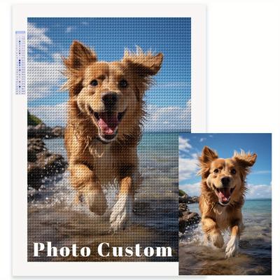 Круглая дрель Наборы для алмазной живописи на заказ, Персонализированная фото алмазная живопись для взрослых DIY подарки для семьи Домашний настенный декор