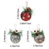 Red Pine Needle Sticky Ball Fome Christmas Balls Set Creative Christmas Sticky Pink Ball  for Home