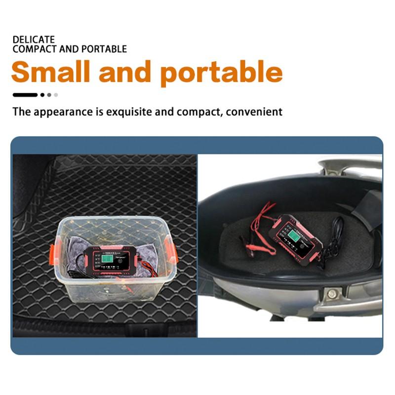 Полностью автоматическое автомобильное зарядное устройство 12 В, 6 А/12 В 10 А, 24 В 5 А/12 В 8 А, 24 В 4 А, зарядное устройство с цифровым дисплеем, импульсные зарядные устройства для ремонта, влажные, сухие, свинцово-кислотные