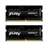 Память для ноутбука Kingston Kingston FURY DDR4 16 ГБ x 2 Kingston FURY Impact CL20 без буферизации SODIMM пожизненная гарантия на продукт 3200 МТ/с 1,2 В KF432S20IBK2/32