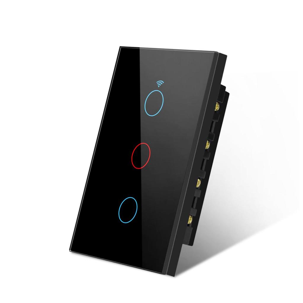 1/2/3 Gang Smart Touch Sensor Switch US Standard LED Light Switch LED Lamp Touch Switch 100V-240V Neutral Wire Required WIFI Wall Switch KTY