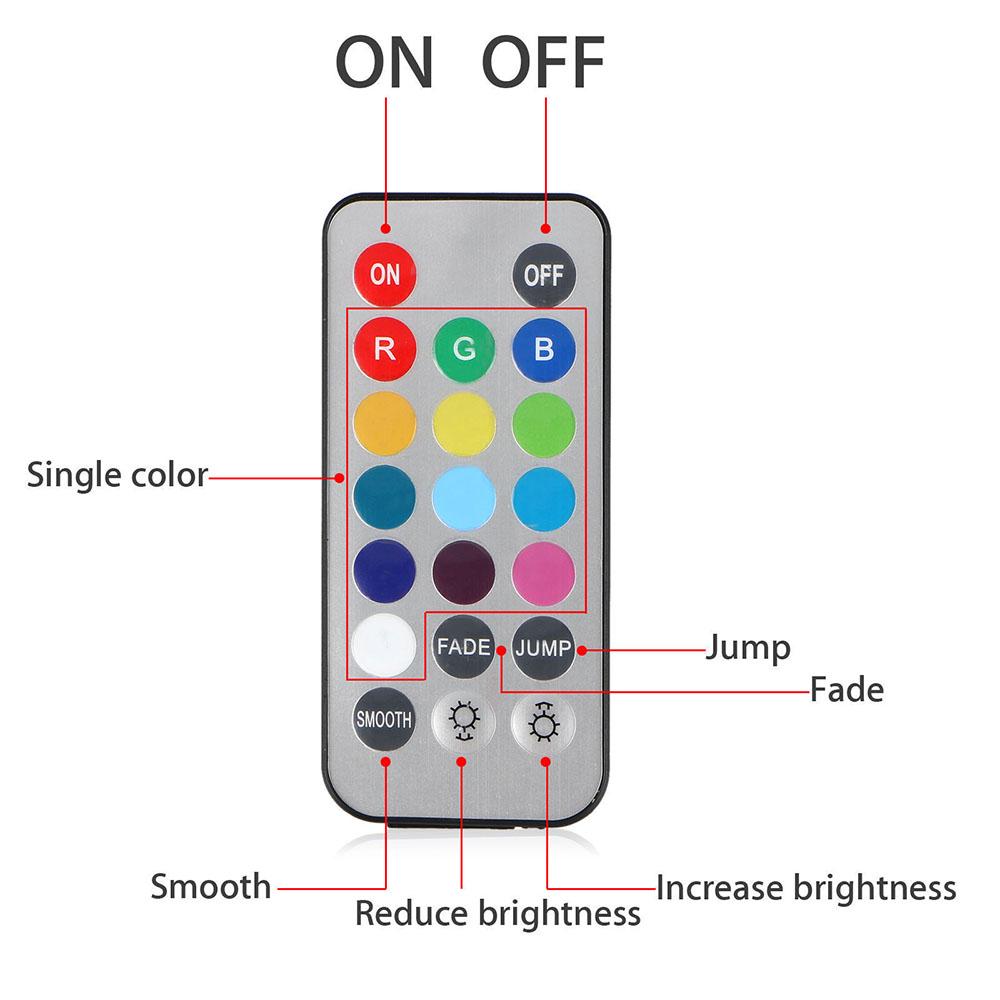 Decorations Waterproof Super Bright RGB 3 LED Light Remote Controller Submersible Lamp