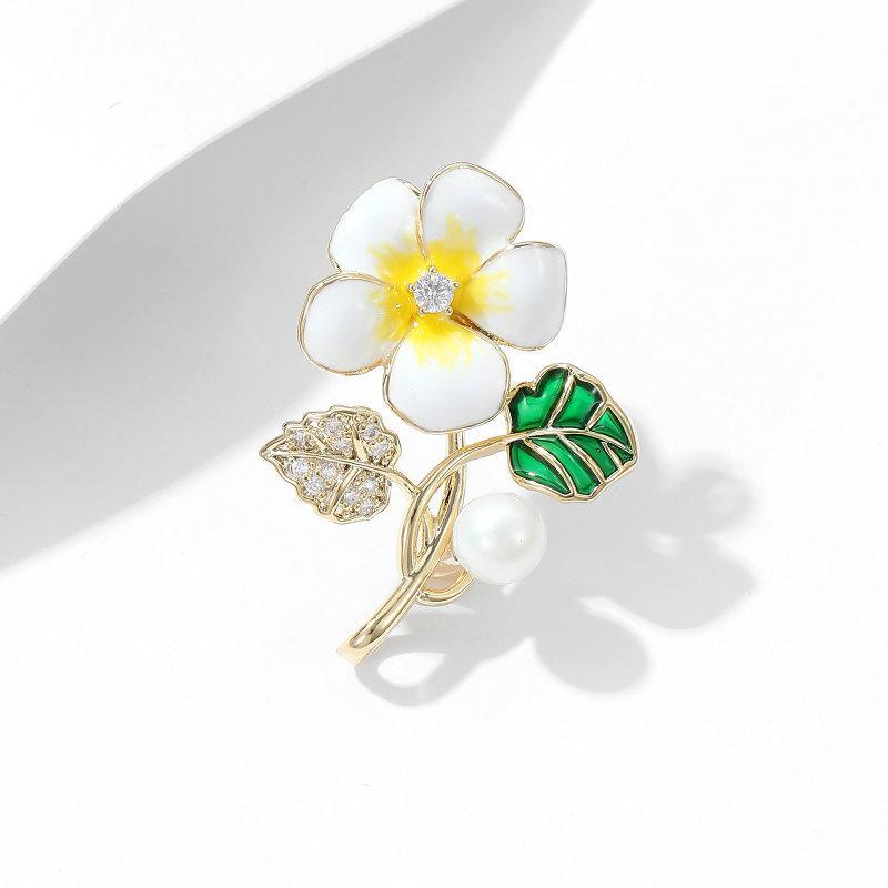 Литературный и свежий цветок, капающий маслом, маленькая брошь, женский кардиган, анти-свет, фиксированная булавка для одежды, универсальный корсаж, прилив