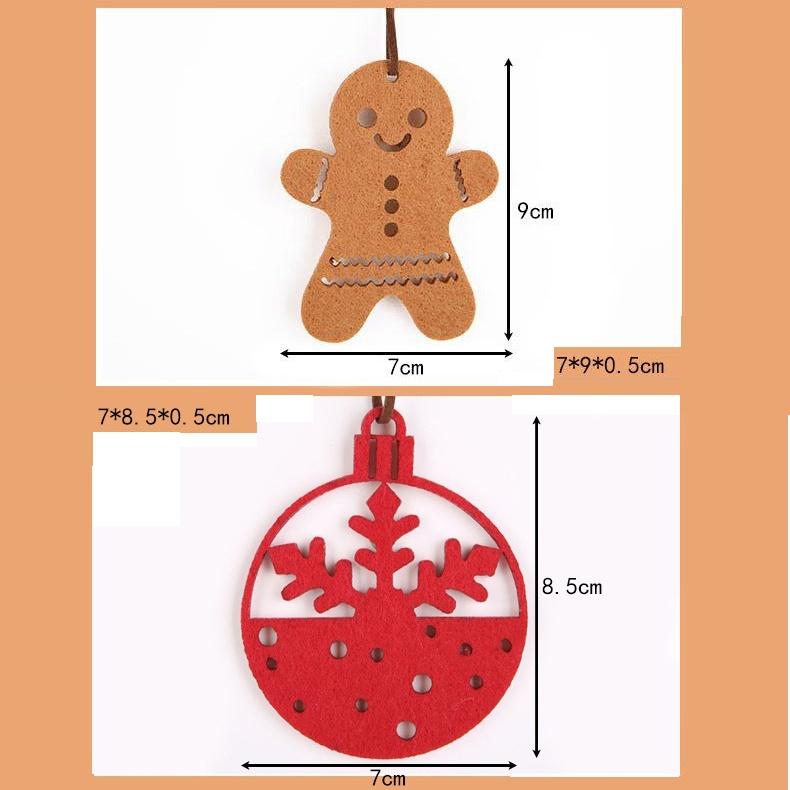 Новый милый мультяшный рождественский войлочный кулон с изображением оленя, рождественской елки, декоративный кулон для вечеринки Navidad, праздничные принадлежности