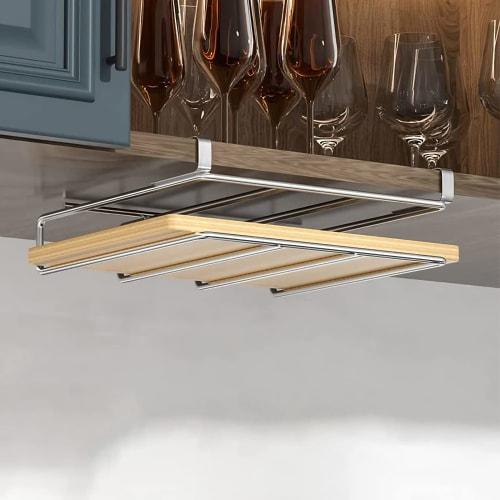 Подставка для разделочных досок BaraRose, Подвесная подставка для хранения разделочных досок, Кухонное хранение, Хранение под шкафом, Нержавеющая сталь 304 (Нержавеющая сталь)