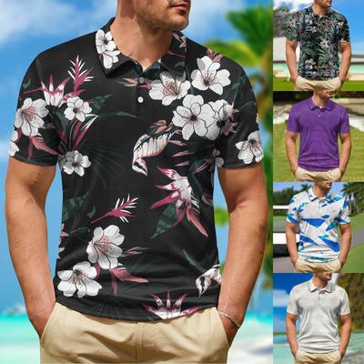 Летний мужской топ с короткими рукавами для гольфа и микроэластичным покрытием Performance