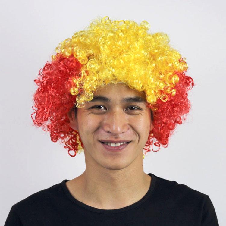 World Cup Party Wig – Colorful National Flag Hairpiece for Football Fans, Carnival & Festivals (Reusable, Hypoallergenic)