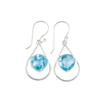 Rare Sky Blue Topaz Gemstone 925 Sterling Silver Ethnic Jewelry Earrings 1.50" EE-38-6