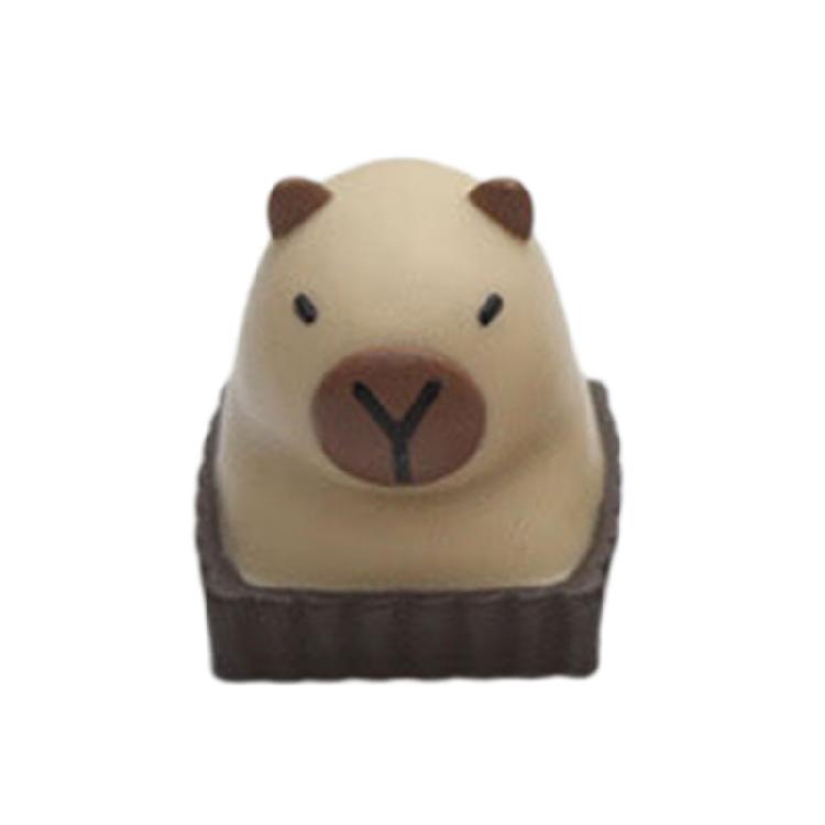 Цветные градиентные кейкапы из смолы с изображением капибары Компактный размер Легкая конструкция Для механических переключателей