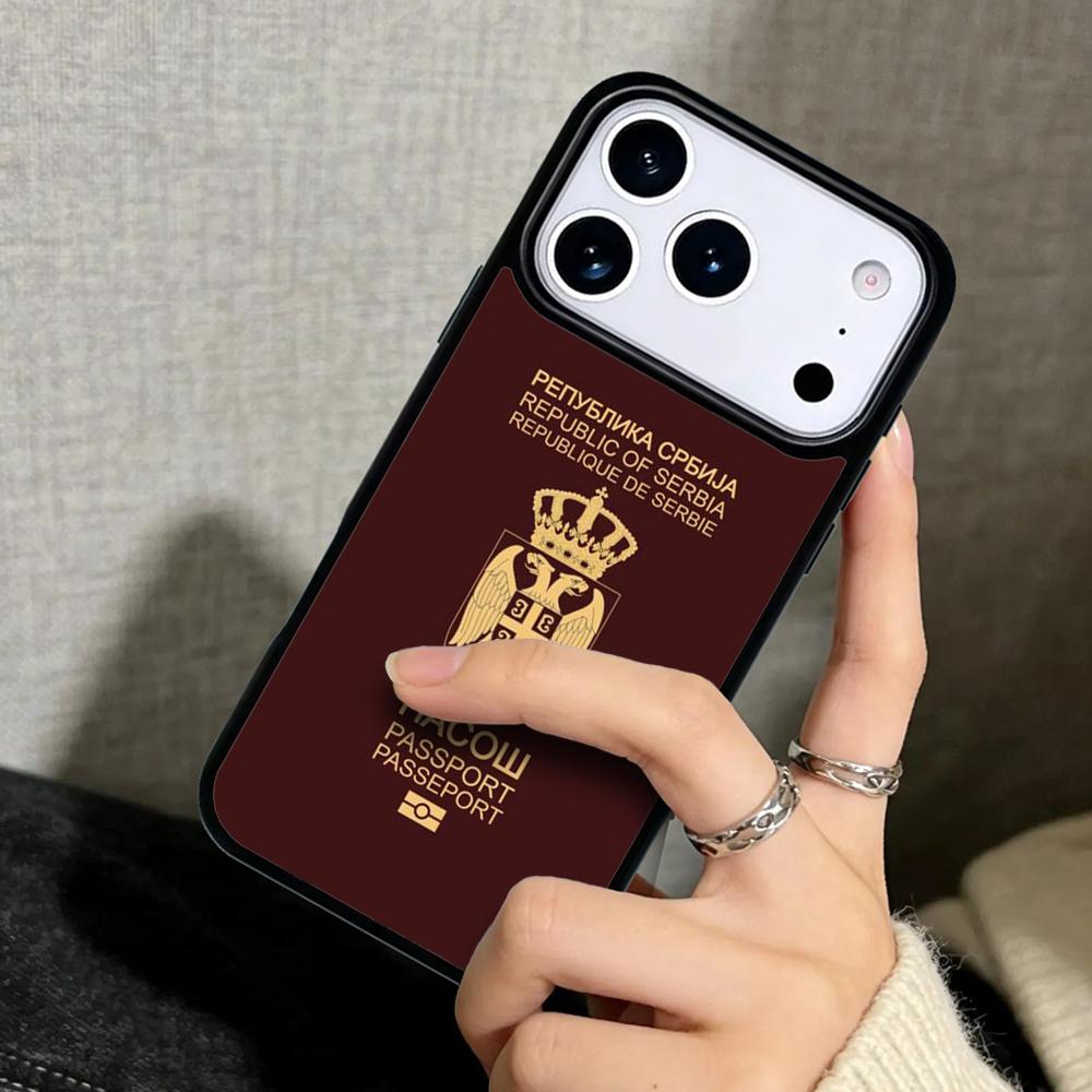 Чехол Case для iPhone 17 Air 16 Pro Max 15 Plus 11 13 Mini 14 12 Задняя крышка телефона Флаг Сербии Сербский