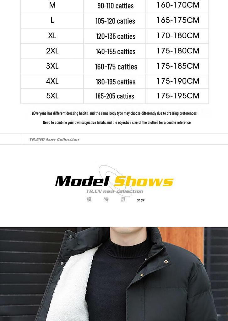 PLAYBOY Men's Thickened Fleece-Lined Stand-Collar Winter Jacket