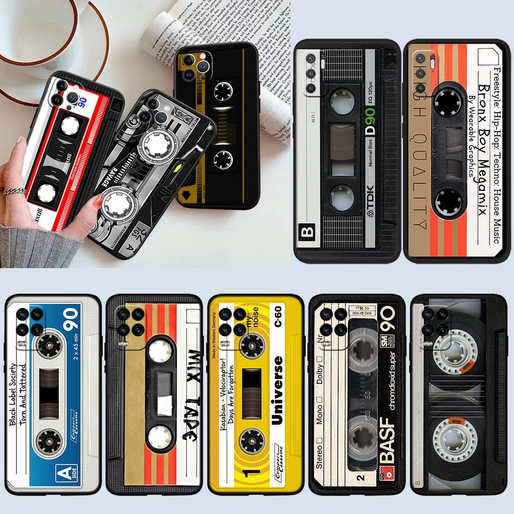 Cassette Vintage Tape Case for Samsung Galaxy M06 M15 M16 M35 M55 M56 A36 A42 A50 A50S A51 A52 A32 A33 A05 A05S A06 A16 A20