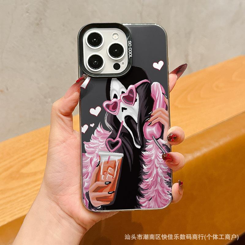 Креативный мультяшный чехол для iPhone 16PROMAX, простой чехол для iPhone 14PLUS, 13PRO, противоударный чехол для мобильного телефона 11/12, X/XS