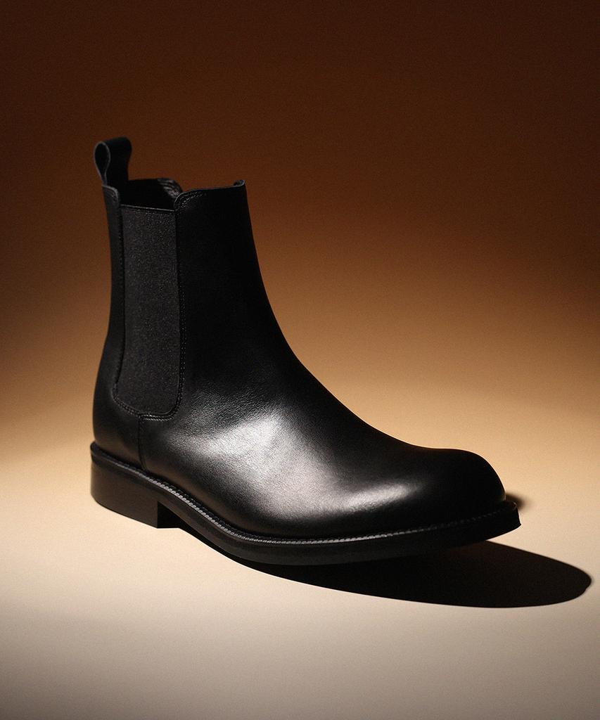 Firenze Atelier [Vibram] All Day Round Toe Chelsea Boots 2600 [Kip Black]