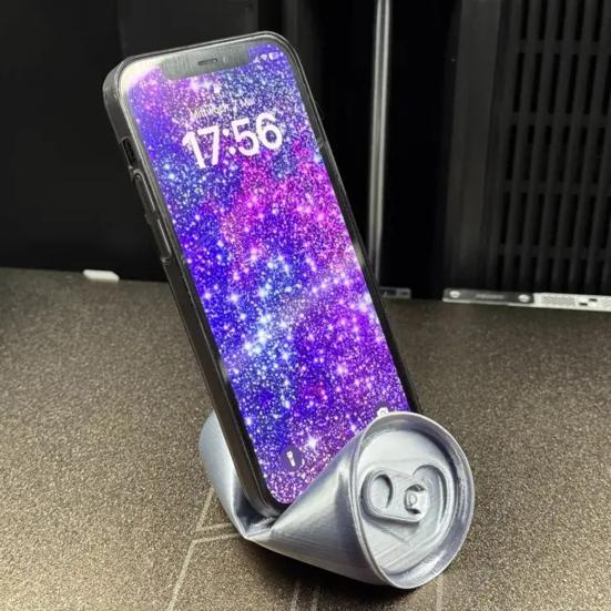 Soda Can Phone Stand 3D Printed Crushed Can Phone Holder Universal Smartphone Stand for Desk Nightstand Shelf